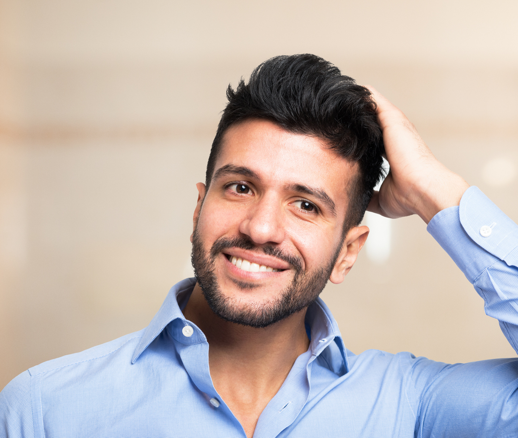 Man proud of his hair